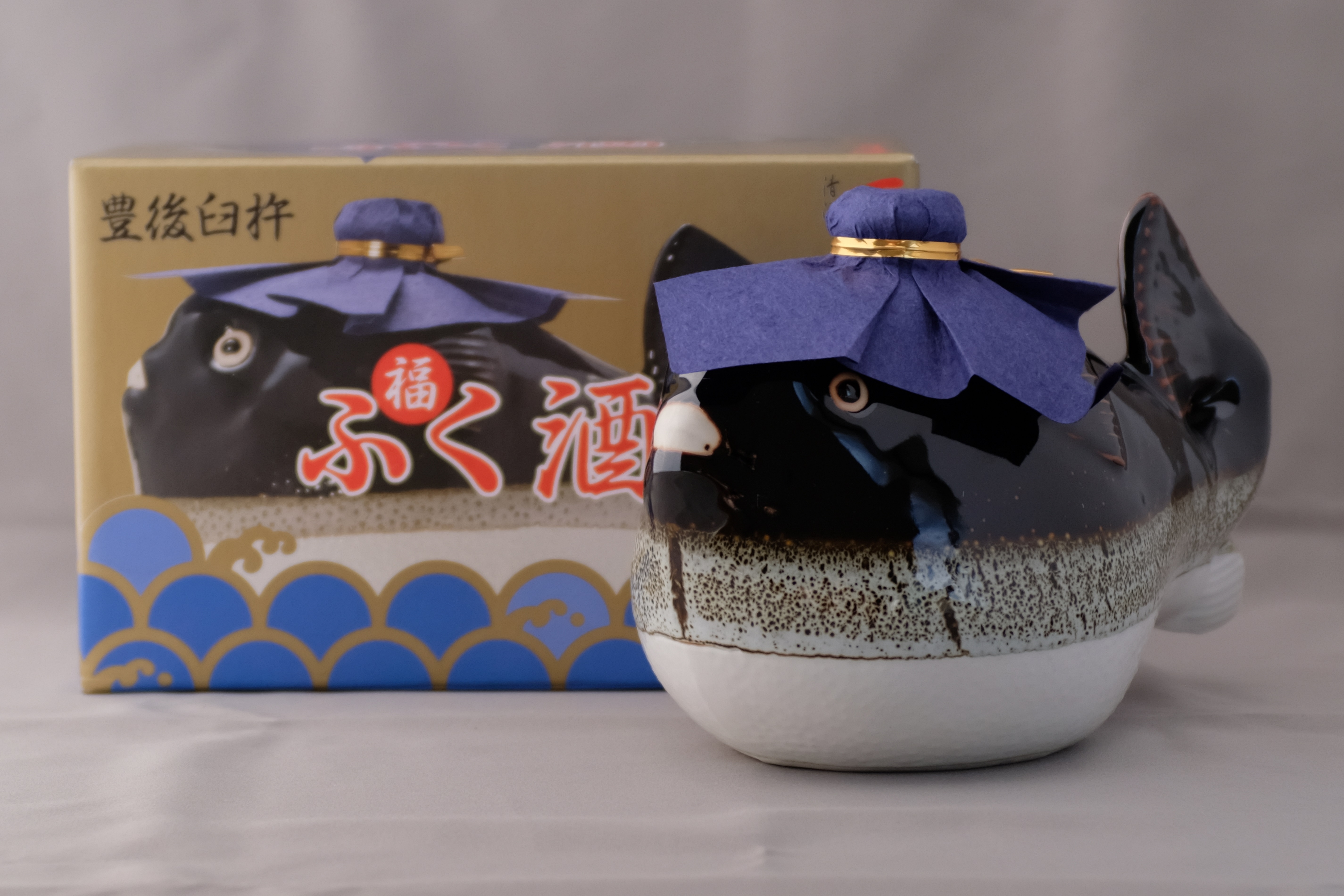 上撰「ふく酒」ヒレ付 15度 720ml | 久家本店・ウェブショップ